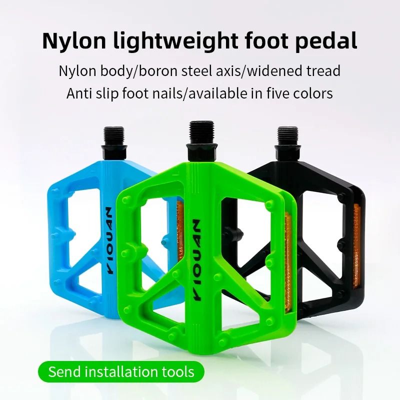 Wide Non Slip Nylon Bike Pedals With Bearings