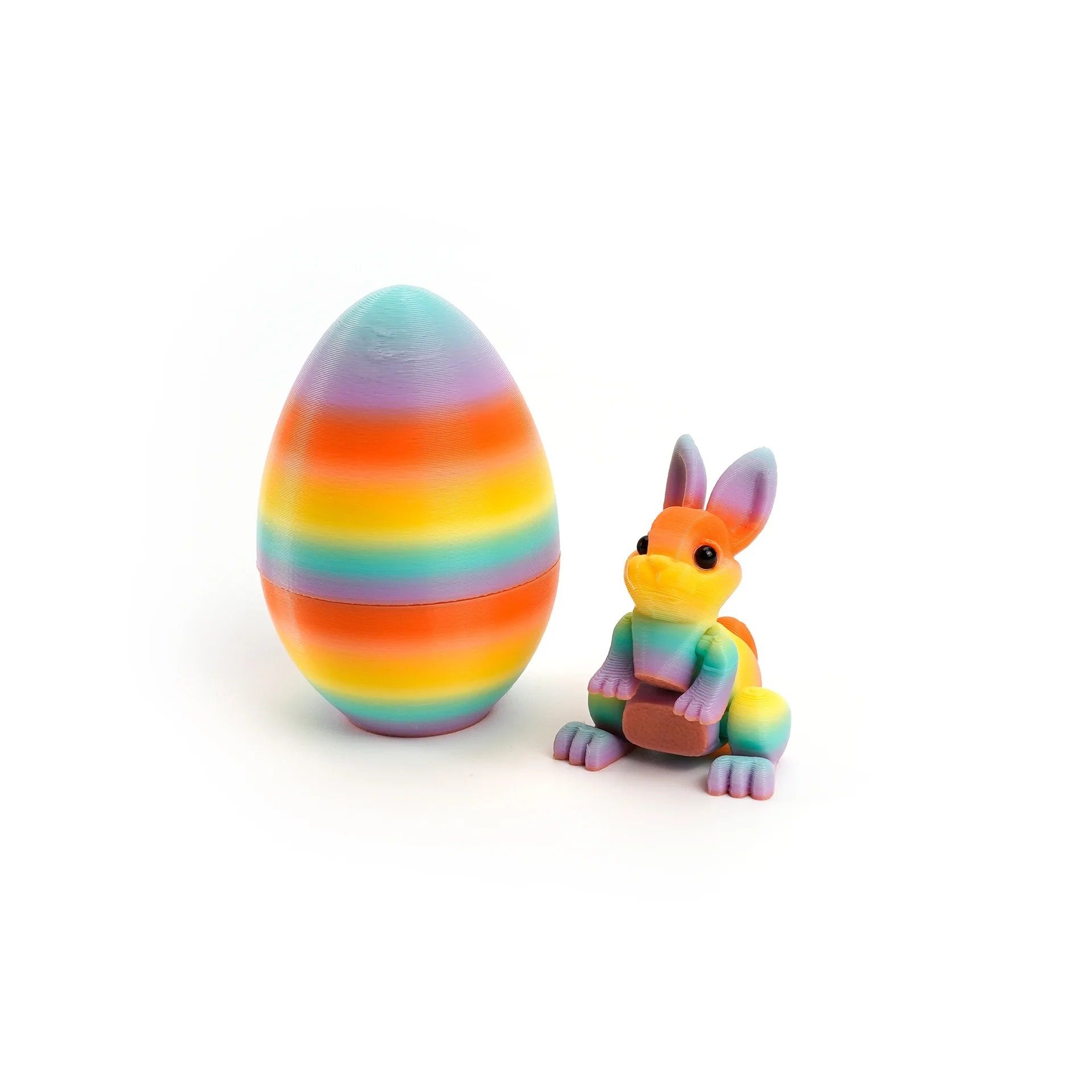 Architectural 3D-Printed Easter Rabbit Figurine
