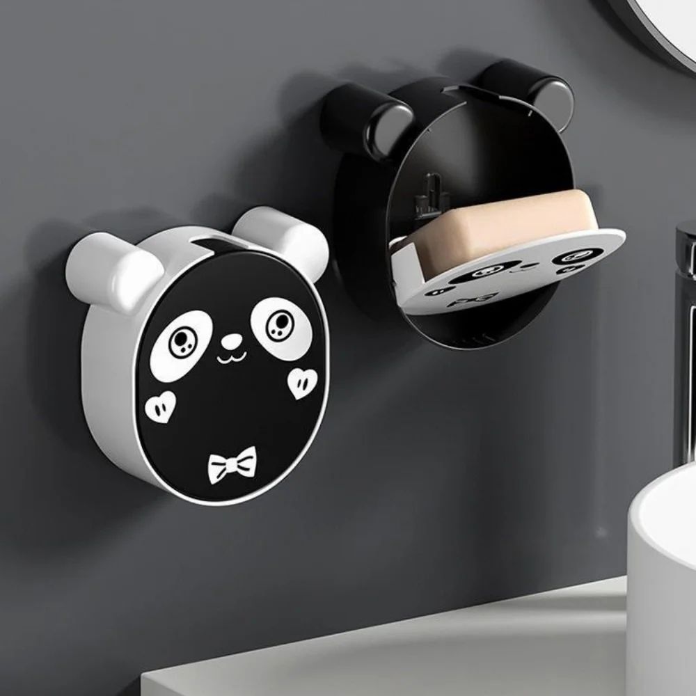 Self-Draining Wall Mounted Soap Dish – No-Drill Adhesive Soap Holder for Shower & Kitchen