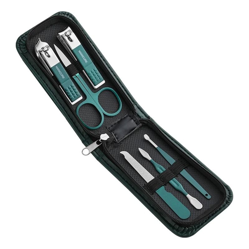 Premium Stainless Steel 6 Piece Manicure and Pedicure Tool Set
