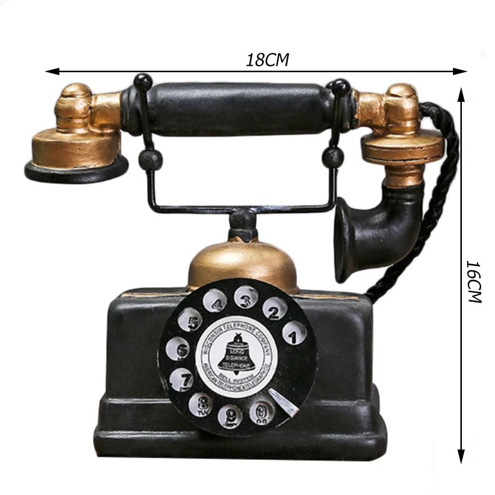 Vintage Telephone Decor Retro Old Style Desktop Ornament For Home And Office