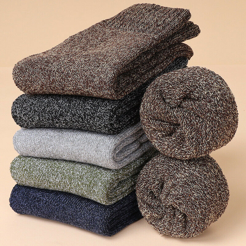 Thick Winter Socks for Men & Women, Solid Socks for Cold Snow, Super Thick Terry Warm Socks