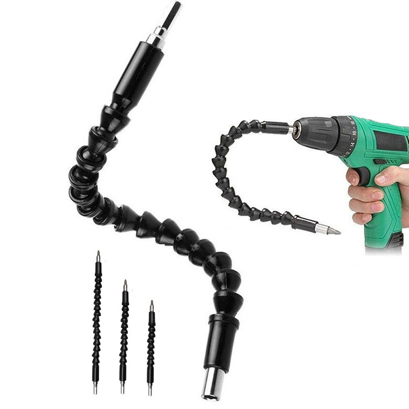 Flexible Snake Hose Drill Bit, Universal Electric Screwdriver Extension with Cardan Shaft Connection