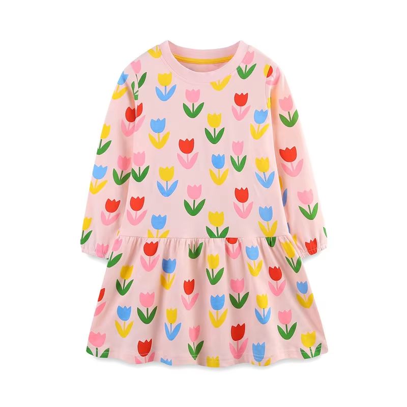 Jumping Meters Princess Girls Dress Bag Print Party Toddler Princess Dress Autumn Winter Girls Party Dress