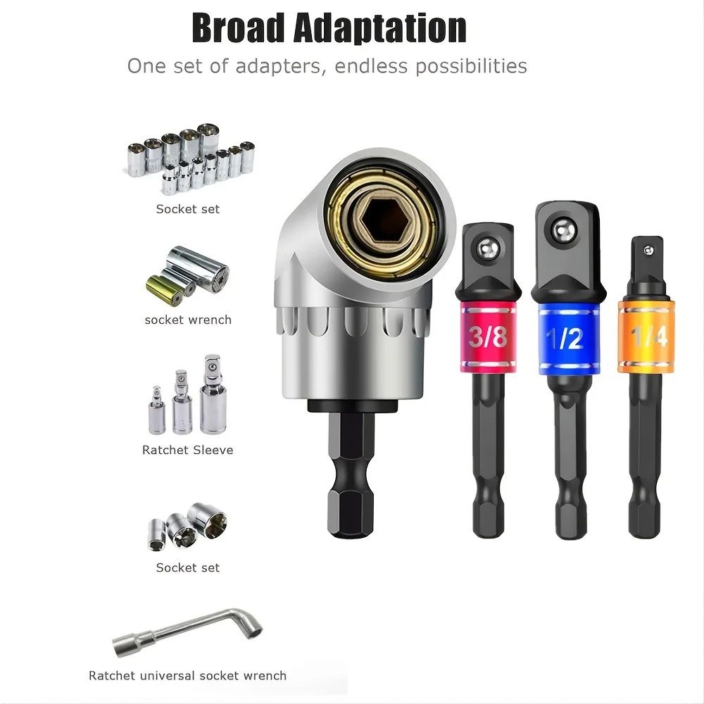105 Degree Angle Socket Adapter Extension Set