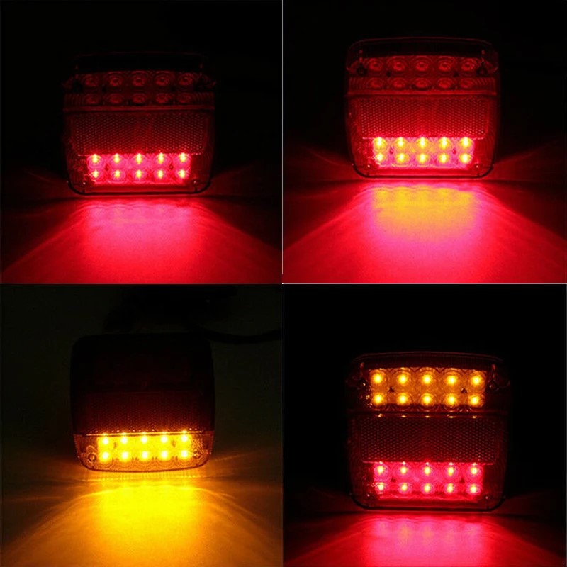 Durable LED Car Truck Tail Light, Waterproof Rear Warning Lamp for Trailer and Caravans