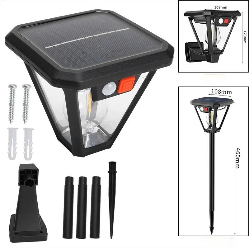 Solar Motion Sensor Outdoor Light Waterproof for Garden and Porch