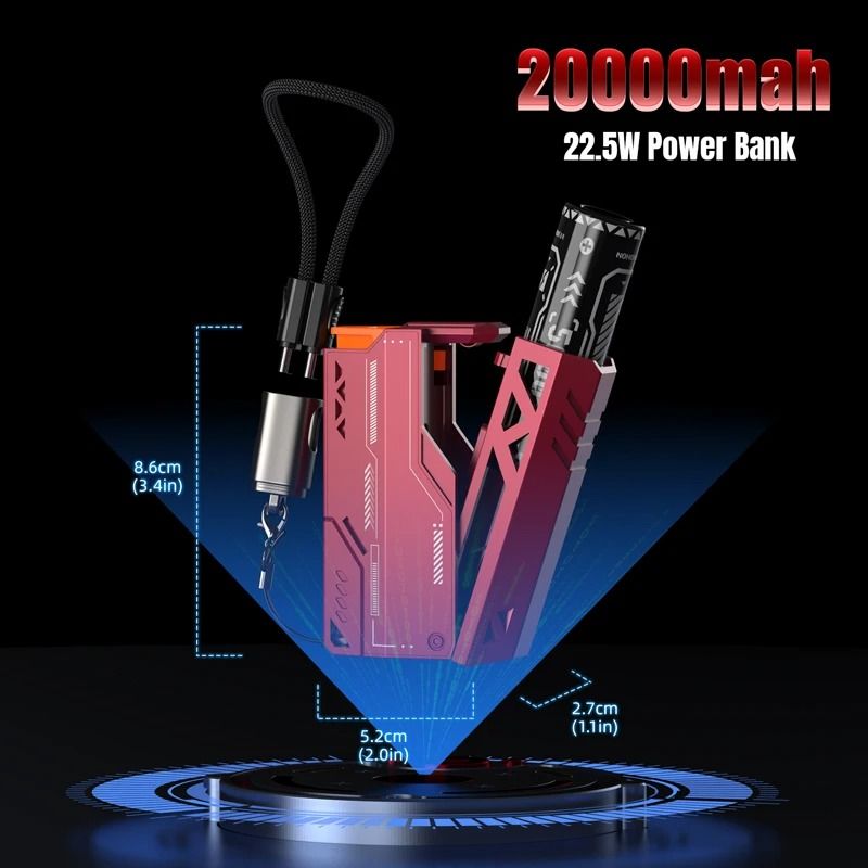 VYVYLABS Modular 20000mAh Power Bank – 22.5W Fast Charging External Battery with Replaceable Battery Pack