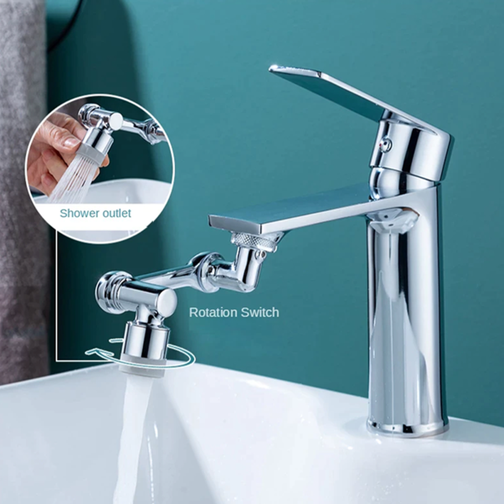 1080 Degree Rotating Dual Water Outlet Faucet Extender