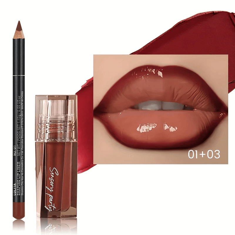 Hydrating Lip Gloss and Lip Liner Set Precision Defined Lips