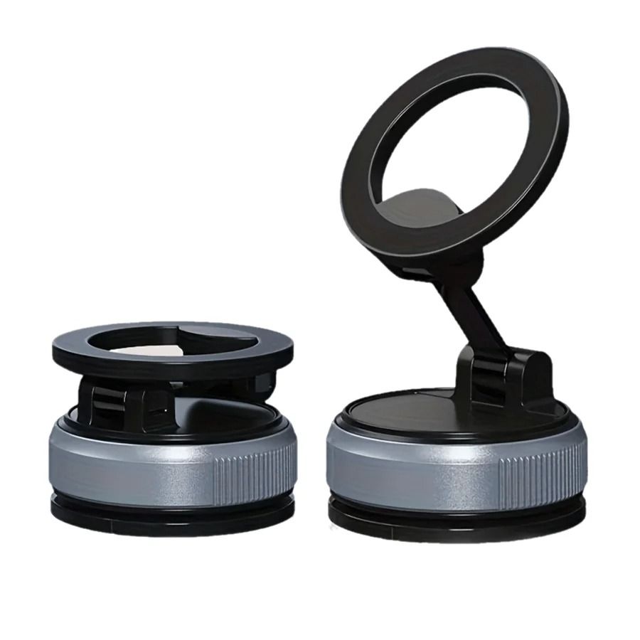 Upgraded Aluminum Alloy Vacuum Magnetic Car Phone Holder With 360 Degree Rotation And Foldable Design
