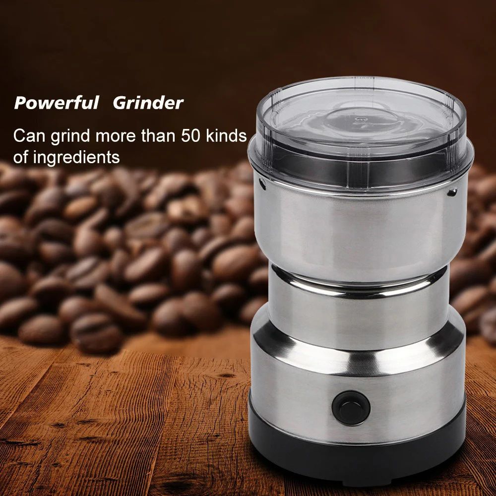 4-Blade Electric Coffee & Spice Grinder, One-Touch Grain & Nut Mill with Stainless Steel Blades