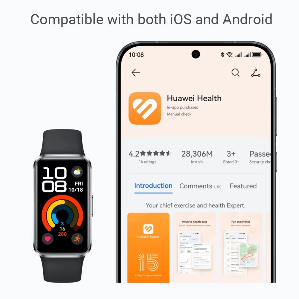 Huawei Band 10 Global Smartwatch – Fitness Tracker with Sleep Monitoring, Health Tracking & 14-Day Battery