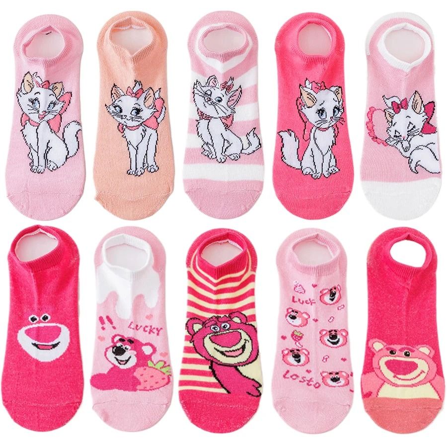 Cartoon Anime Casual Socks Funny Street Style 10 Pair Set