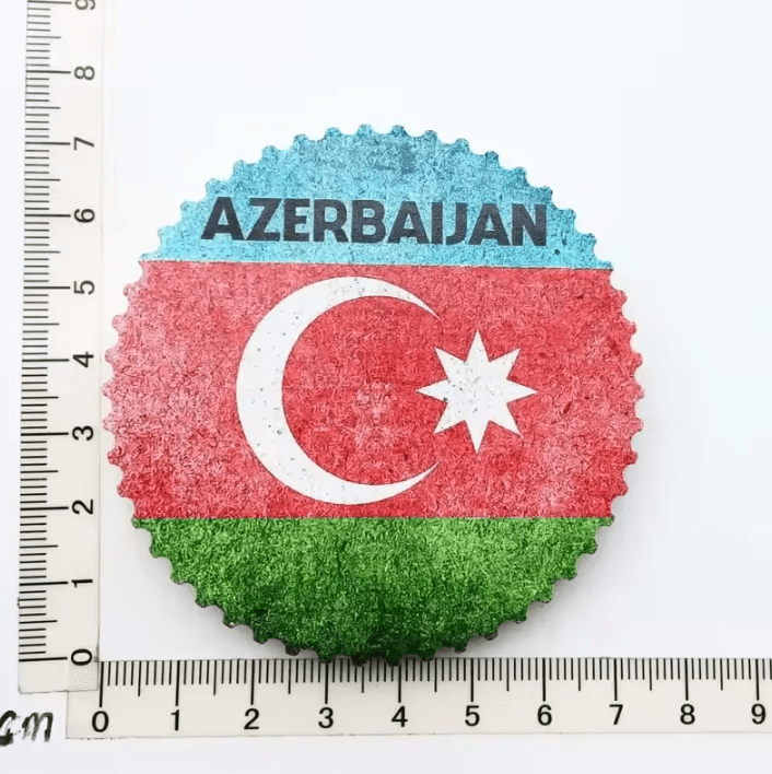 Baku 3D Resin Fridge Magnet Souvenir – Azerbaijan Travel Keepsake Collection