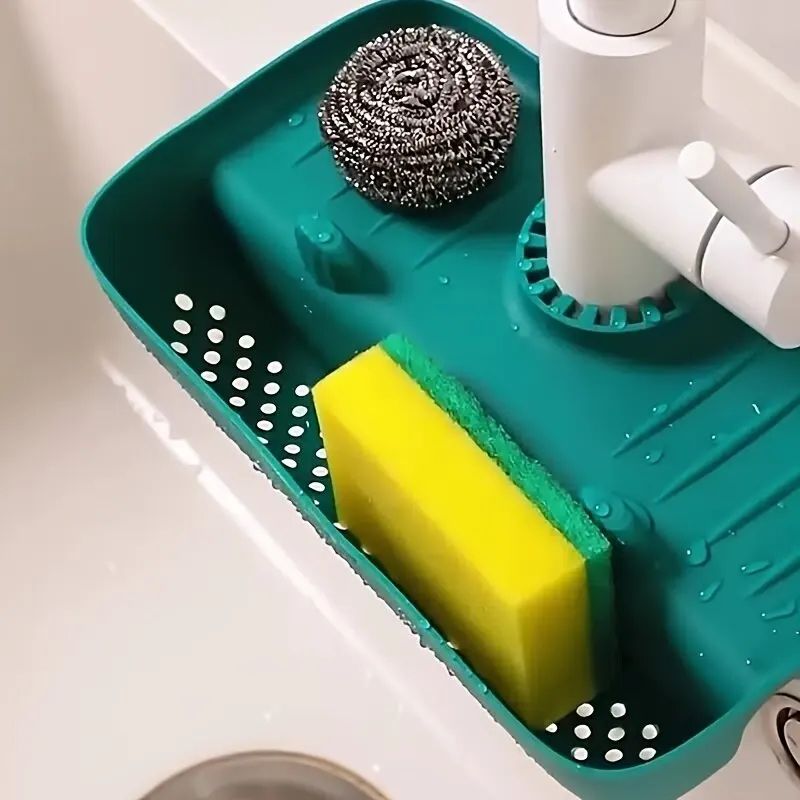 Silicone Sink Drain Rack and Faucet Pad