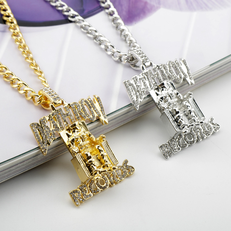 Wholesale Exquisite AAA Zircon Inlaid Trendy Hip Hop Prisoner Necklace with Death Prisoner Zircon Pendant Available Now