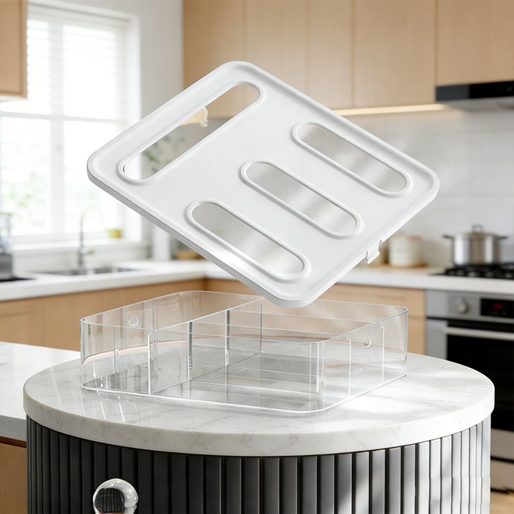 Compact Kitchen Storage Organizer Box Reusable Food Storage Container for Pantry & Home Organization