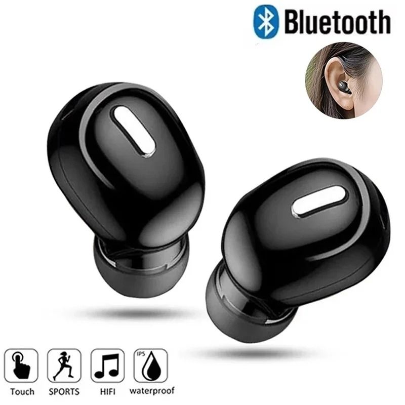 TWS Wireless Bluetooth 5.0 Headphones Waterproof Sport Earbuds with HD Mic for Music and Gaming