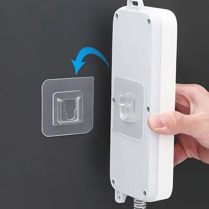 10 Pairs Strong Adhesive Hooks – No-Drill Interlocking Wall Mounts for Home Organization