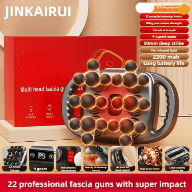 Professional Deep Tissue Massage Gun with 24 Heads High Power Muscle Relief
