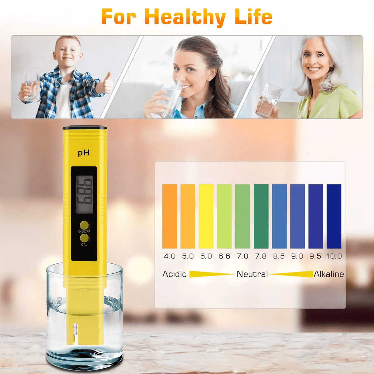 AquaSense High Precision PH Meter Water Quality Tester 0.01 Accuracy