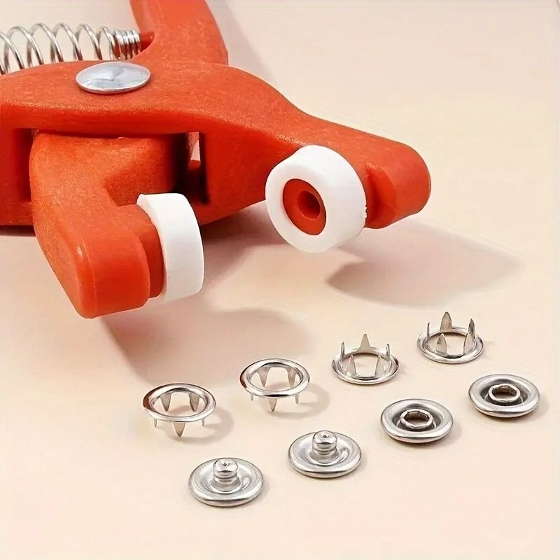 50 Piece Snap Button Kit with Manual Press Pliers