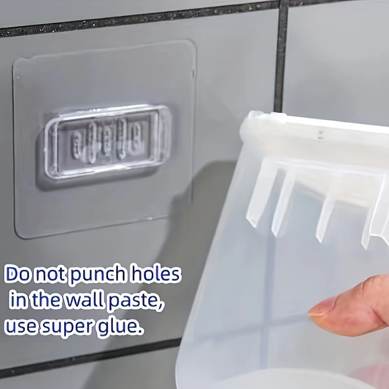 Kitchen Wall Mounted Transparent Liquid Seasoning Bottle, Soy Sauce Vinegar Dispensing Bottle with Quantitative Oil