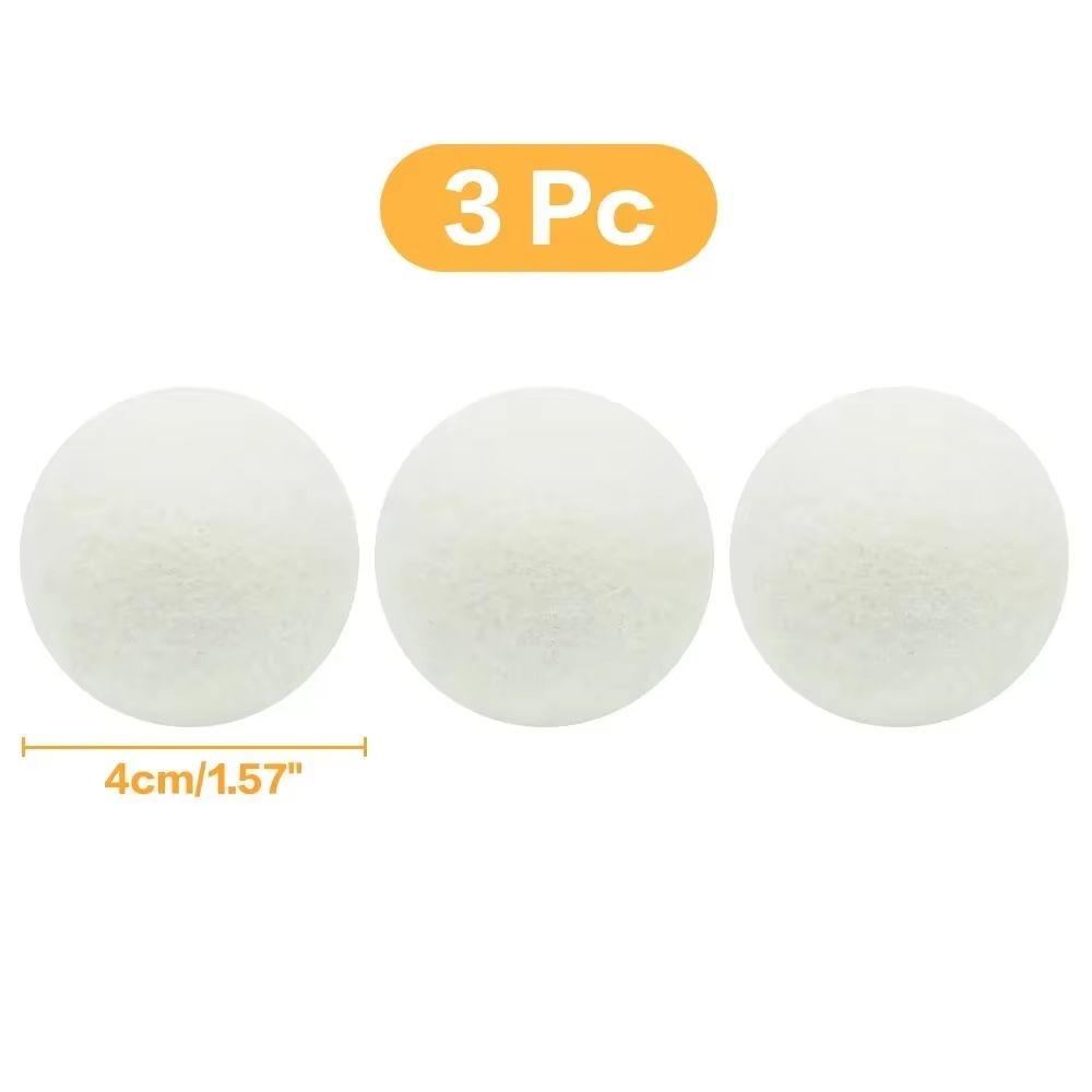 Reusable Wool Dryer Balls Natural Fabric Softener Laundry Set