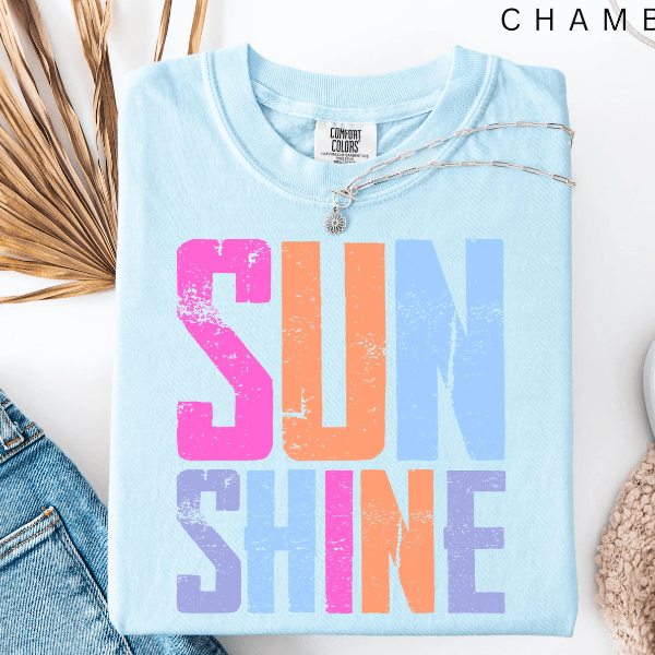 Comfort Colors Sunshine Shirt Beach Life Summer Vacation Tee Women