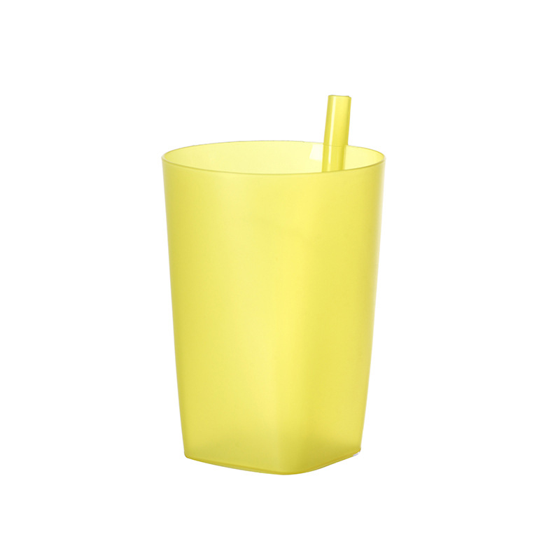 Children Infant Sip Cup, Water Bottle With Built In Straw, Food-Grade Plastic Integrated Straw Cup Kids