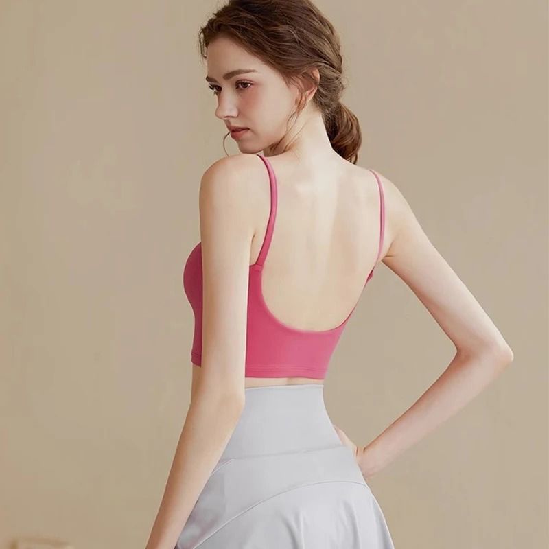 Sports Bra Top for Women Push Up Fixed Padded Fitness Vest