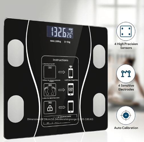 Intelligent Digital Body Weight Scale with Backlit LED Display – 400 lbs High Capacity Bathroom Scale