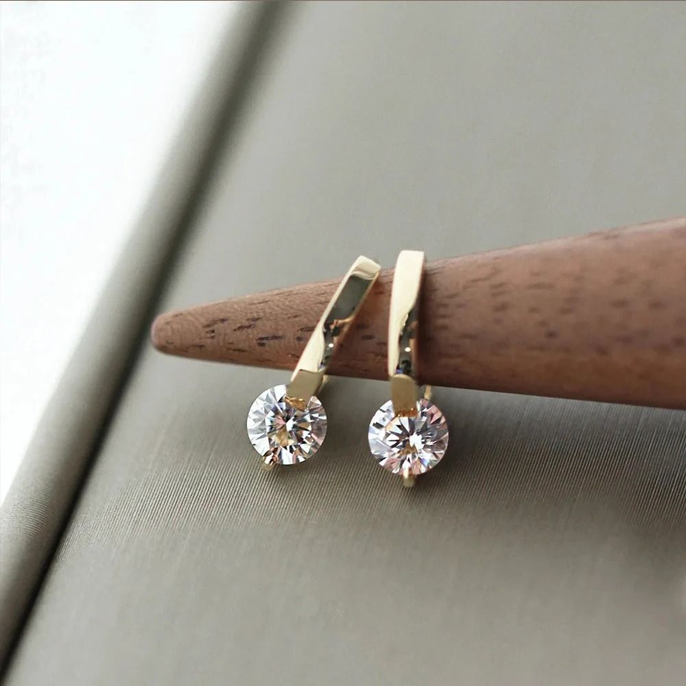 Classic Gold Tone Sparkling Stud Earrings