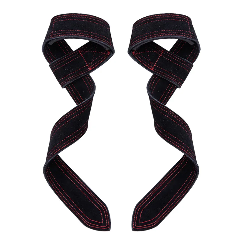 Leather Weight Lifting Wrist Straps, Non-Slip Grip Gym Training