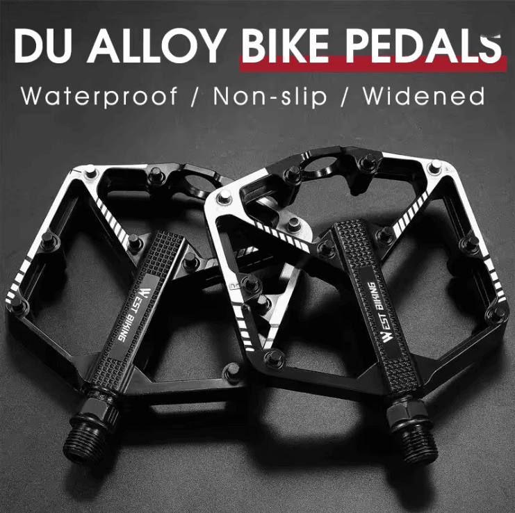 West Biking Alloy Bicycle Pedals Non Slip MTB Road Cycling Pedals with Sealed Bearings