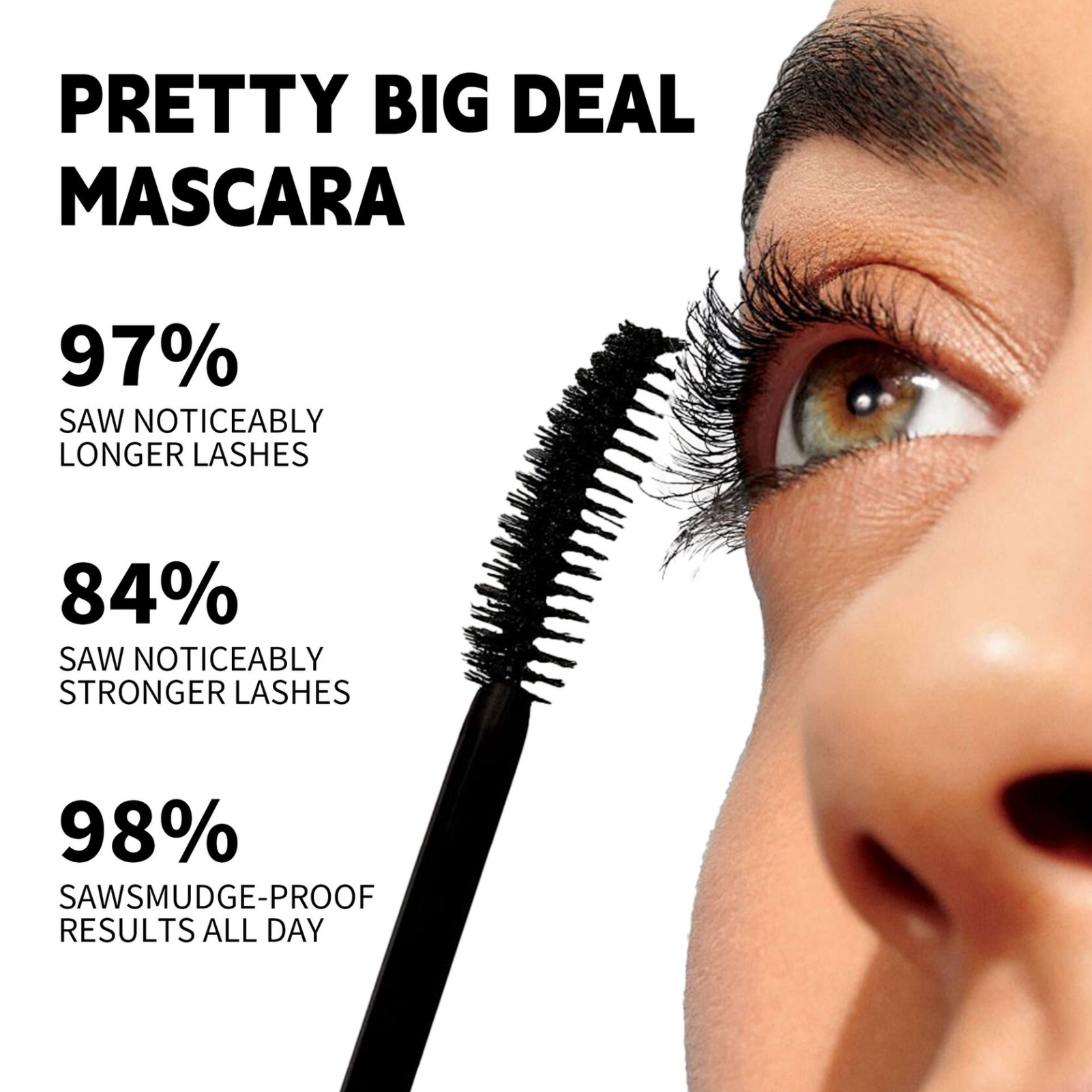 Long-lasting Waterproof Mascara, Anti-fouling for Full Eyelashes, Festival and Stage Makeup, Smudge Proof Volume Boost