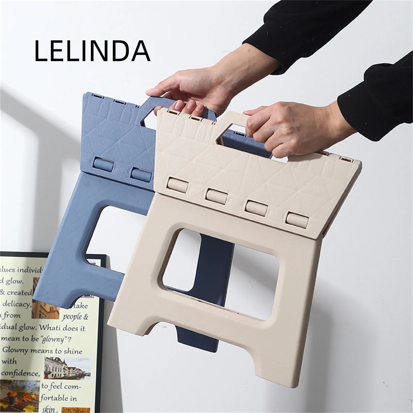 Portable Folding Shower Stool – Waterproof Plastic Travel Footstool for Bathroom, Kitchen & Living Room