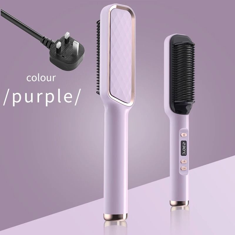 Electric Hot Comb Straightening Brush with Negative Ion Technology and Anti-Scald Design
