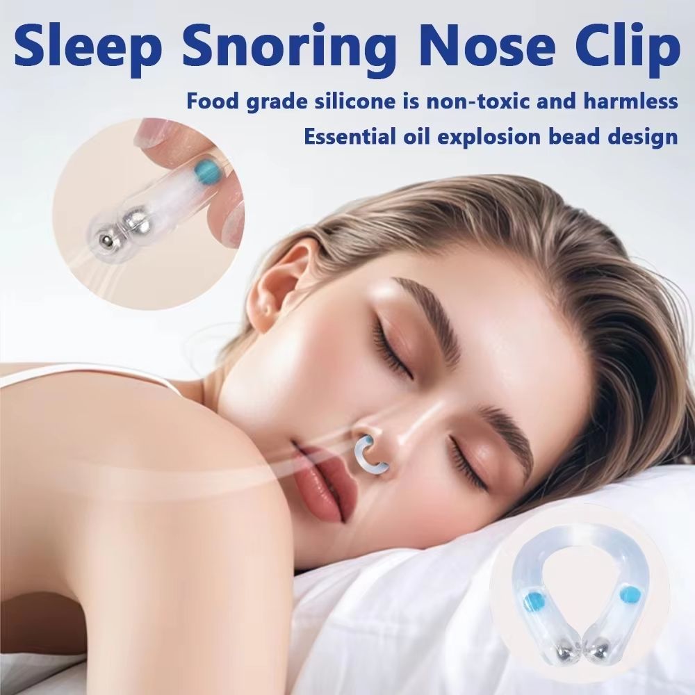 Reusable Silicone Magnetic Anti-Snoring Nose Clip Breathing Aid