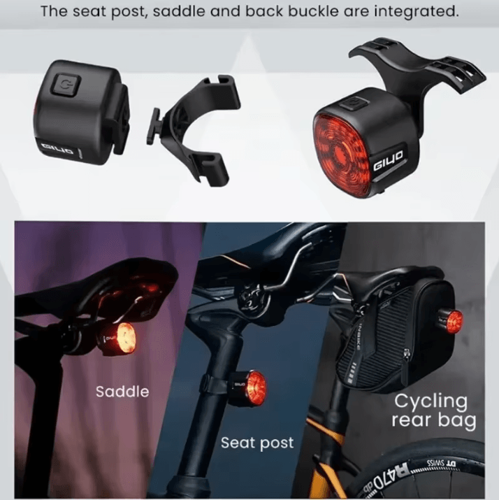 Smart Brake Bicycle Rear Light – LED Taillight with Auto Stop Signal and Type-C Charging