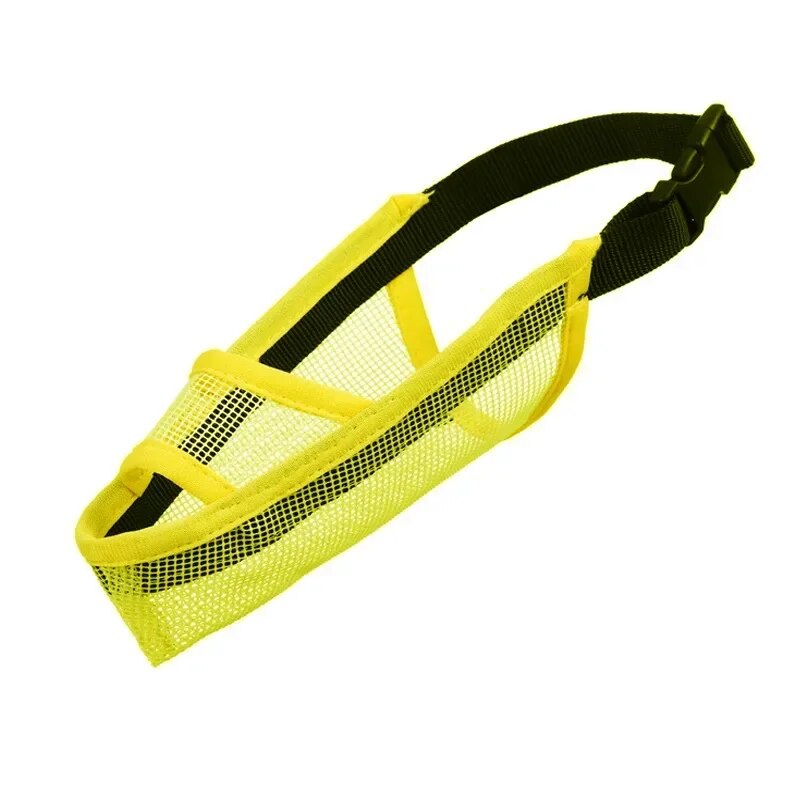 Adjustable Breathable Pet Dog Muzzle: Anti-Bark & Bite Mesh Mouth Cover