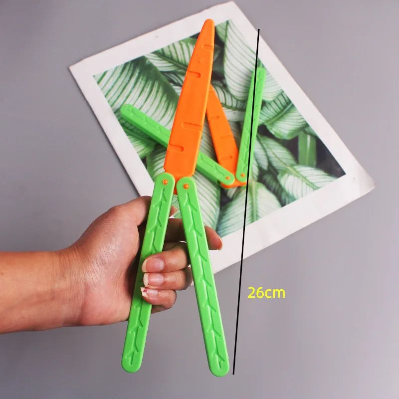 Carrot Fidget Toy Gravity Flip Stress Relief Desk Toy Novelty Gift