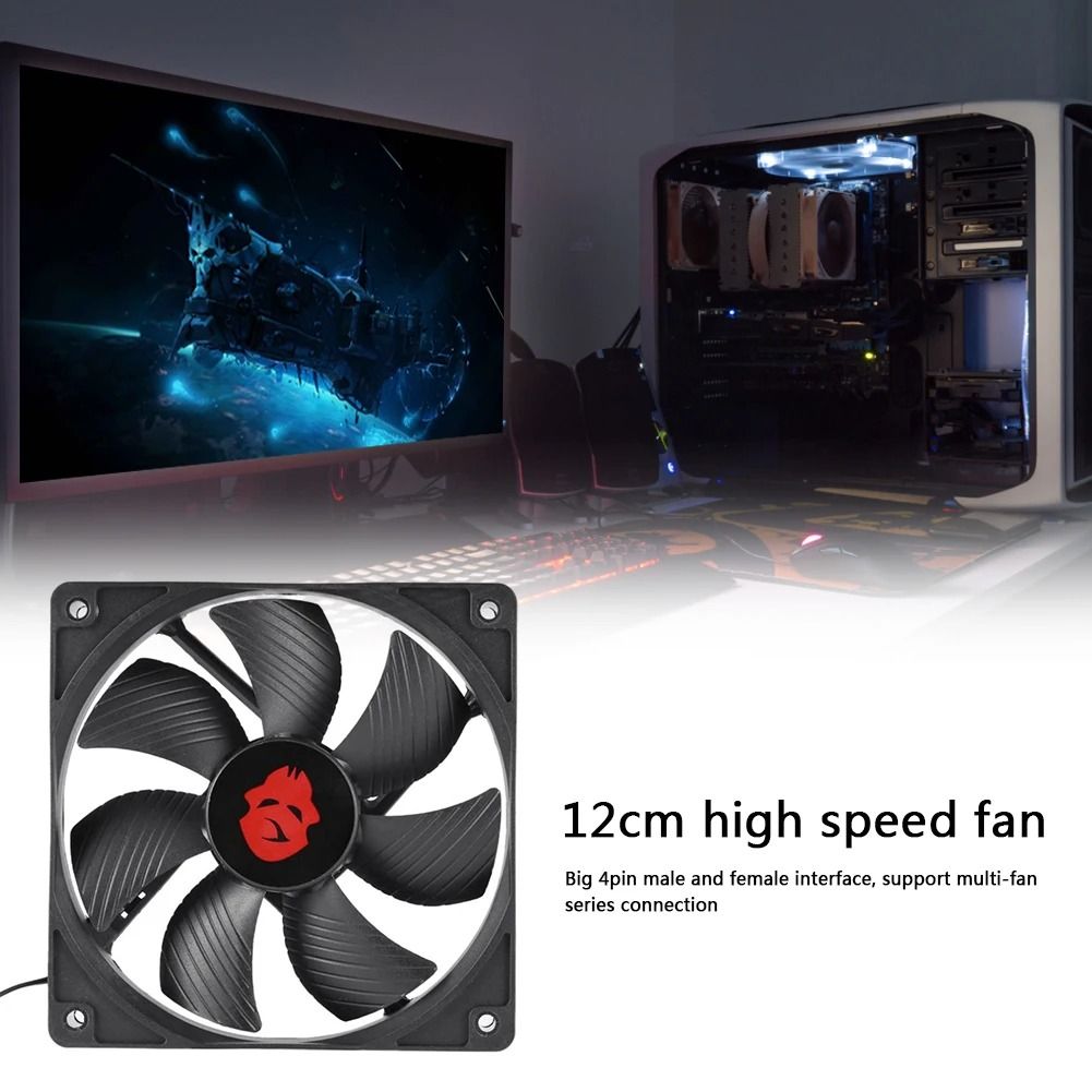 120mm High Speed PC Case Fan Quiet CPU Cooling Fan with Large Airflow