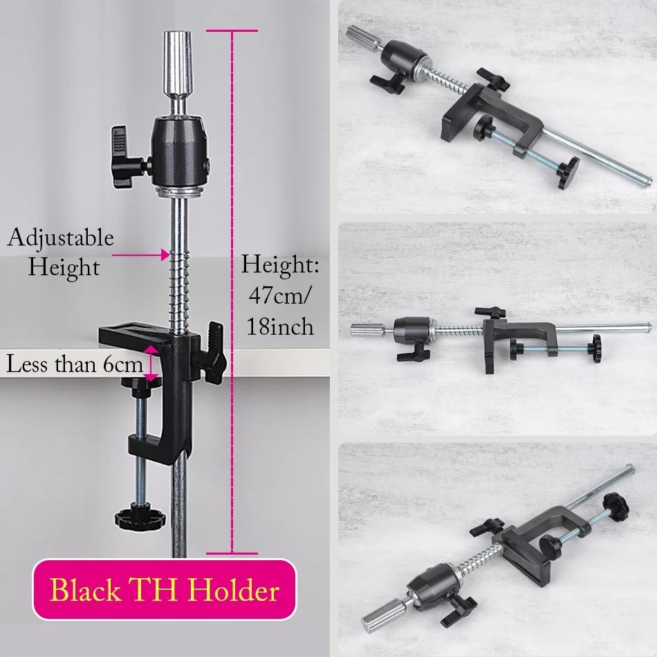 Wig Head Stand Table Clamp Adjustable Mannequin Holder