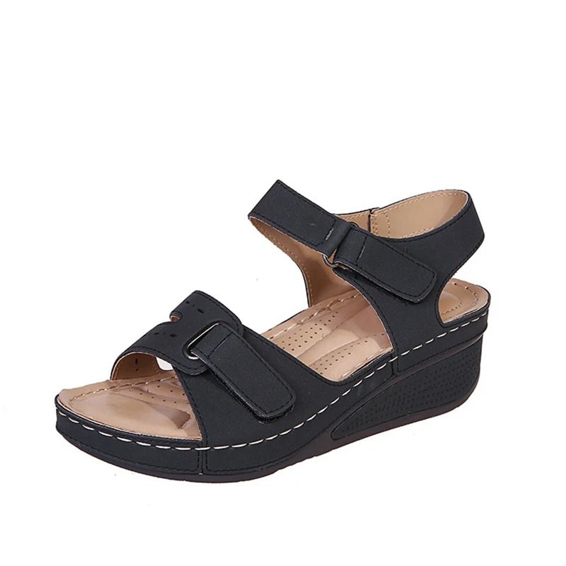 Summer Women Wedge Sandals Open Toe Soft Walking Shoes