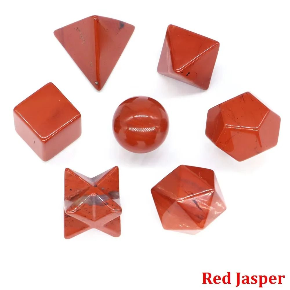 Platonic Solid Crystal Set Sacred Geometry Chakra Healing Reiki Stones