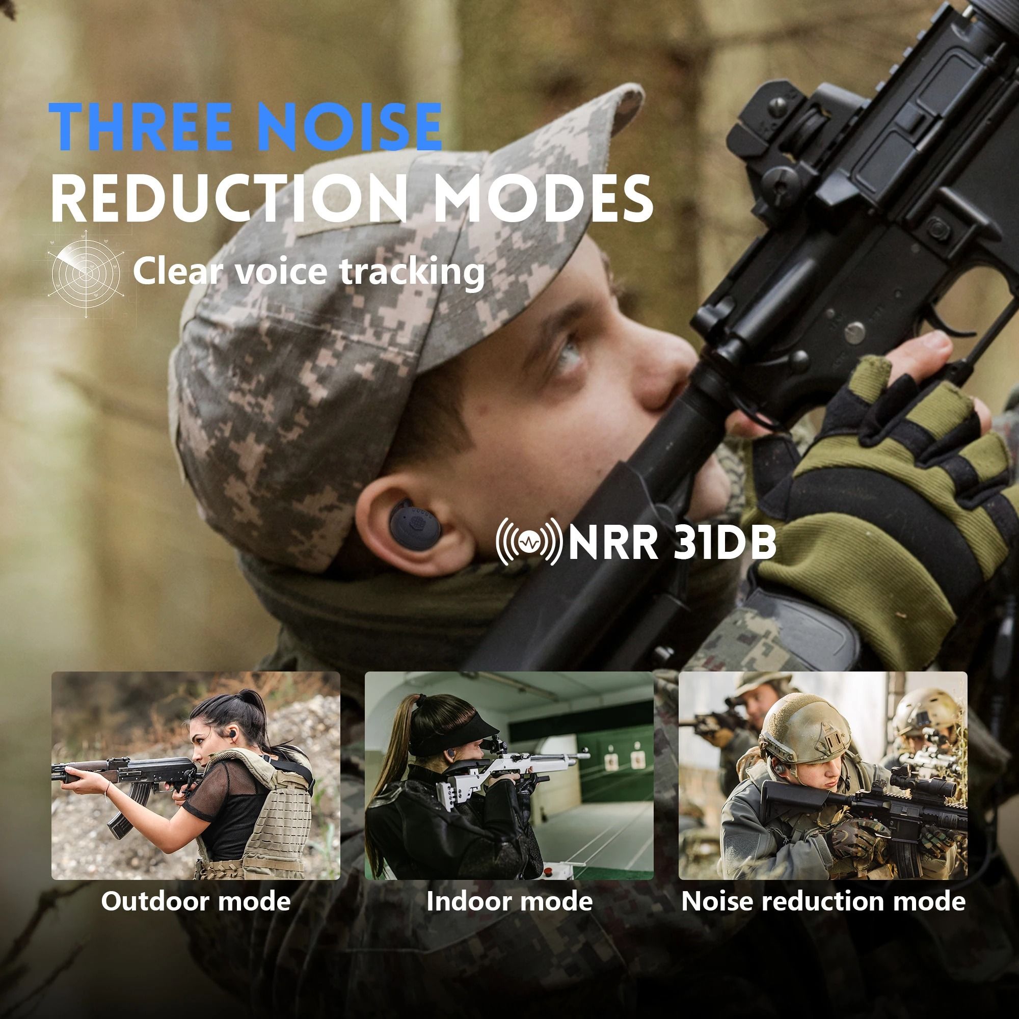 Bluetooth Tactical Noise Reduction Ear Protection Headset