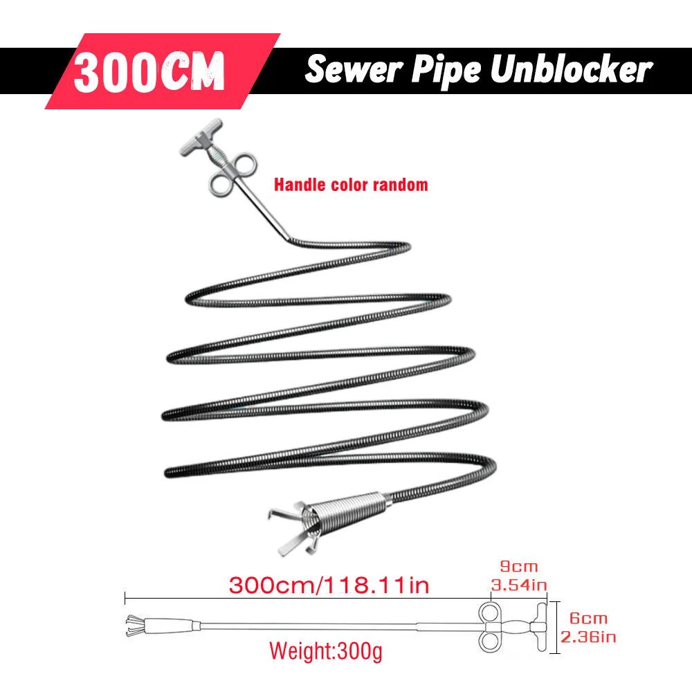 SmartFlow Sewer Pipe Unblocker - Heavy-Duty Drain Snake & Pipe Dredging Tool