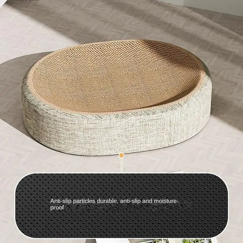 2 In 1 Cat Scratching Board Sisal Cat Scratcher Bed Furniture Protection Toy